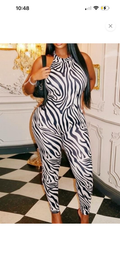 Zebra Print Jumpsuit
